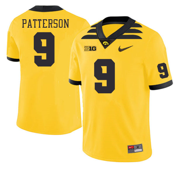Iowa Hawkeyes #9 Jaziun Patterson College Football Jerseys Stitched Sale-Gold
